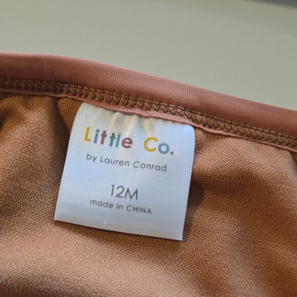 Little Co. Lauren Conrad 2 piece Bikini Rust Checkered Size 12mos - Picture 5 of 7